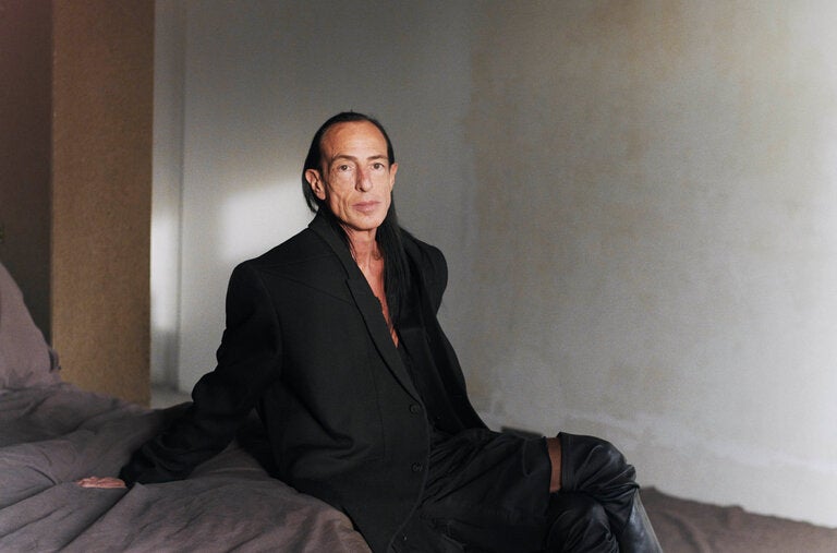 The designer Rick Owens photographed at home in Paris on Dec. 7, 2023.