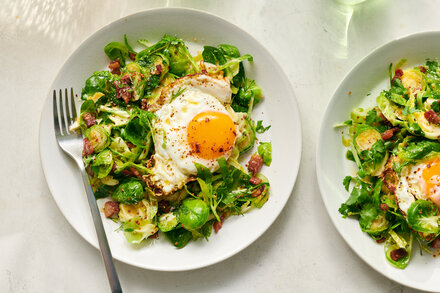 Bacon, Egg and Brussels Sprouts Salad