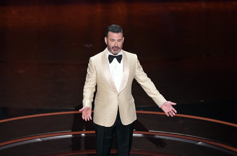 “See if you can guess which former president just posted that?” Jimmy Kimmel said near the end of his Oscars hosting duties.
