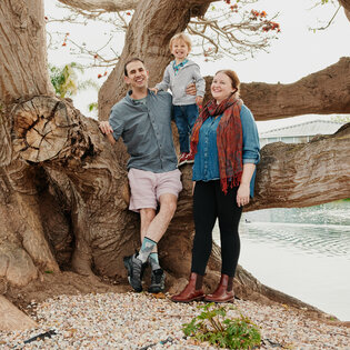 Lindsey, Milo and Meghan Zero in Santa Barbara, Calif., where the family bought a house in a manufactured-home community.