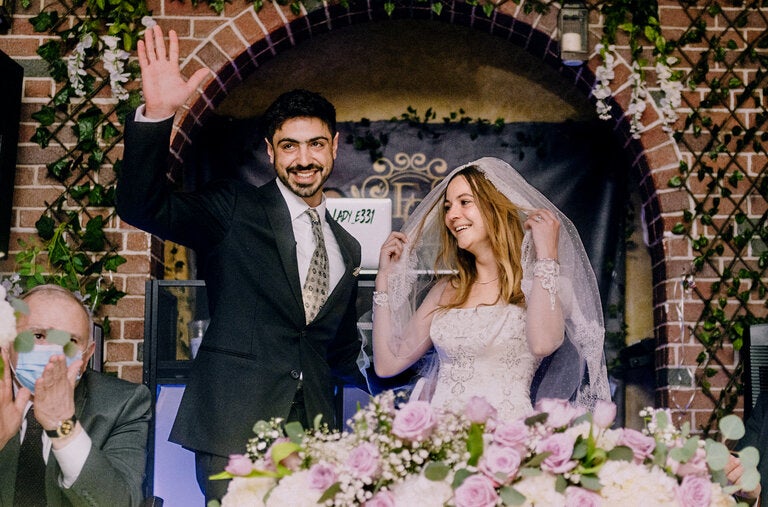 Alexandra Plzak and Sharif Farrag were married March 9 at the Eden Garden Bar and Grill in Pasadena, Calif. The two met at the University of Southern California, where he was studying art and she math and economics.
