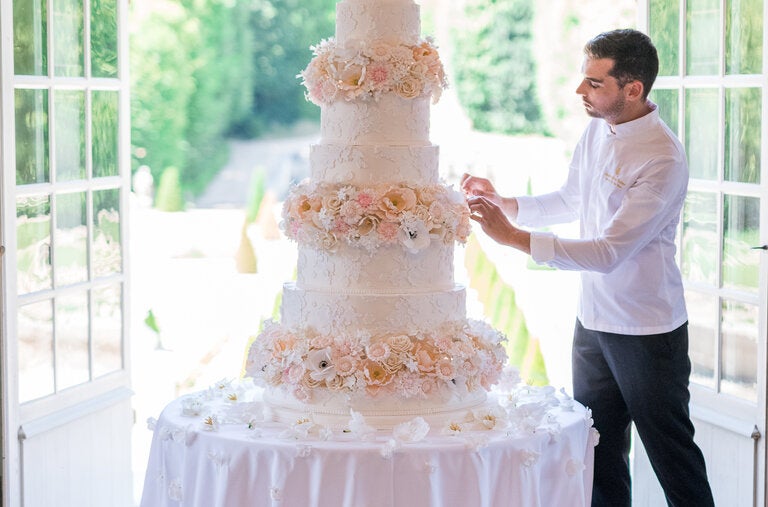 Bastien Blanc-Tailleur, a Parisian pâtissier, is one of France’s most prestigious creators of wedding and special-occasion cakes.