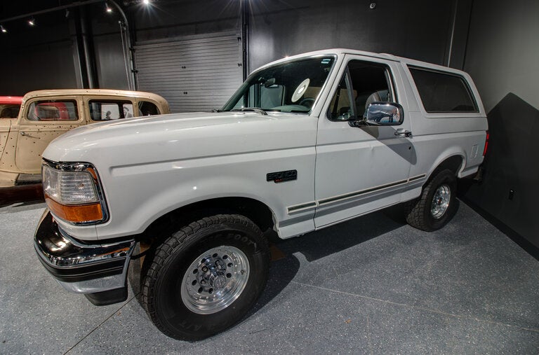 The white Ford Bronco that O.J. Simpson fled in is one of the most popular exhibits at the museum.