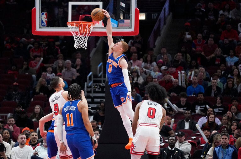 In his first season with the Knicks, Donte DiVincenzo is averaging almost five points more per game than his career average.