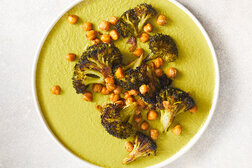 Image for Roasted Broccoli and Chickpeas With Mole Verde