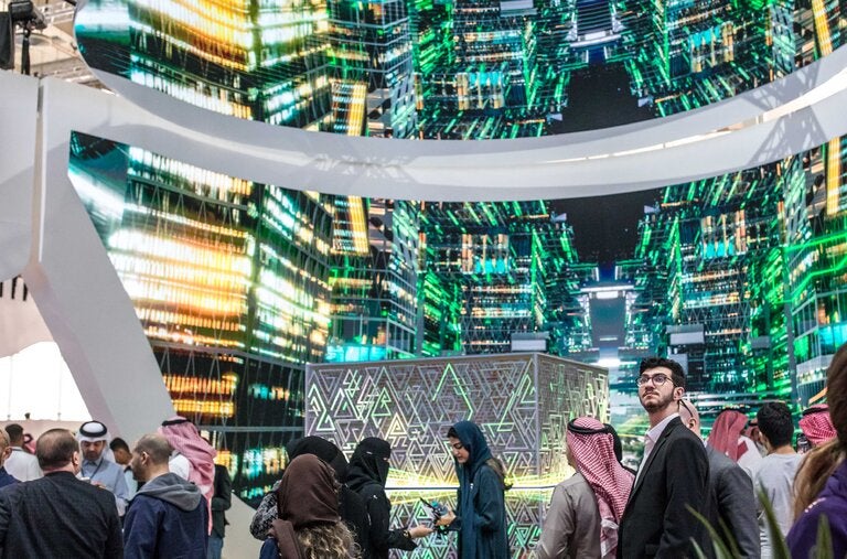 More than 200,000 people converged on the Leap tech conference in the desert outside Riyadh in March.