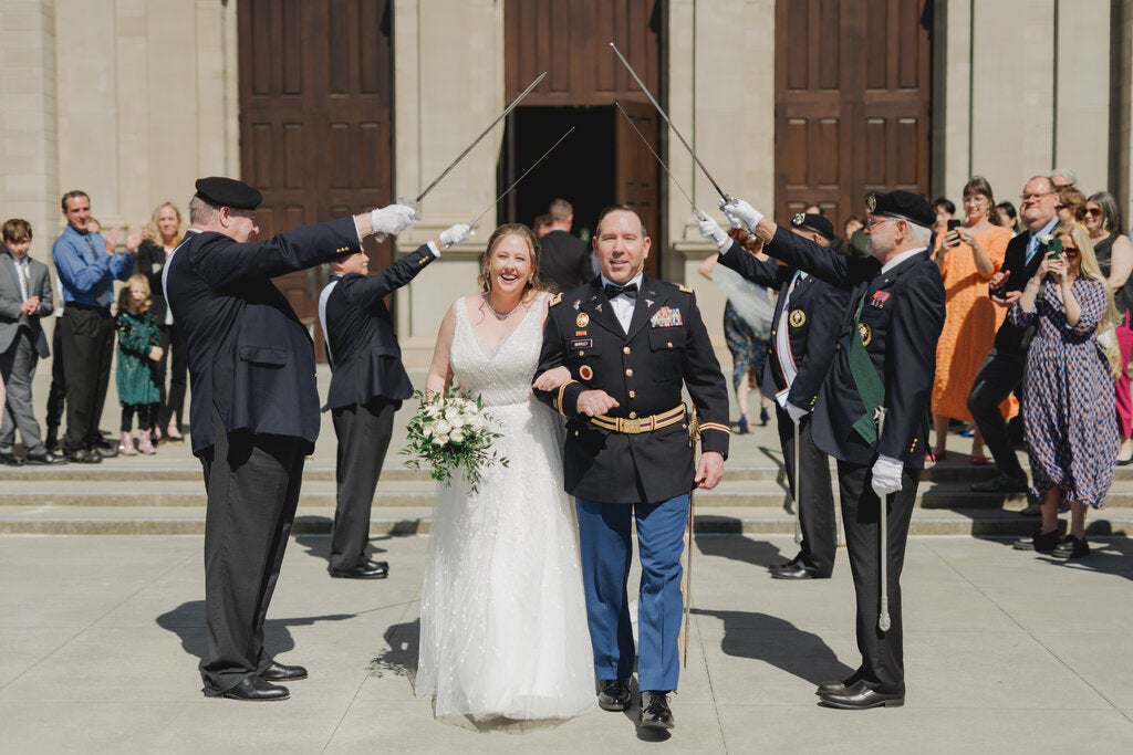 Ashleé Miller and Francis Marley were married April 13 at the Holy Name of Jesus Cathedral in Raleigh, N.C. 