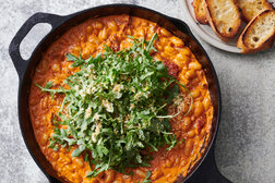 Image for Creamy, Spicy Tomato Beans and Greens 