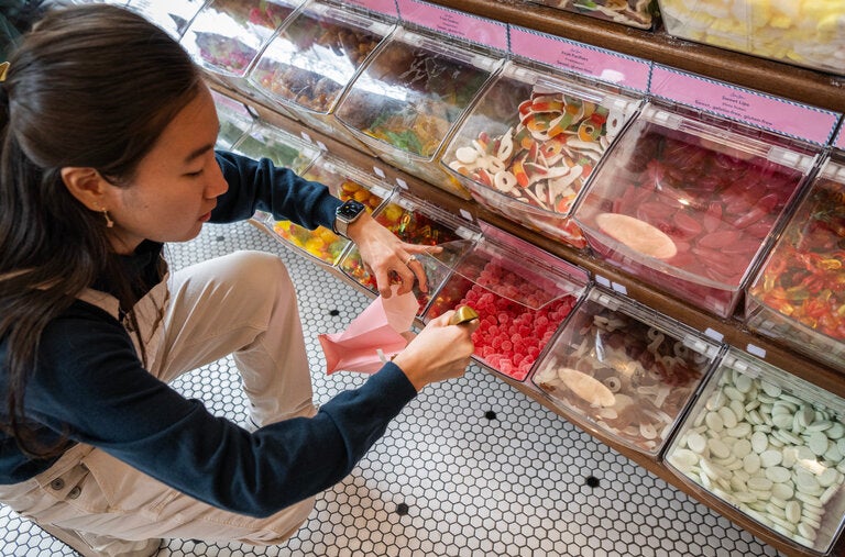 Katherine Im, 26, of Washington, D.C., at BonBon, a candy shop that has a gained a passionate young following on TikTok. 