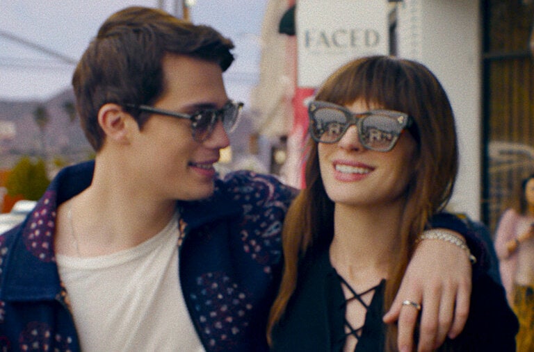 Nicholas Galitzine and Anne Hathaway in “The Idea of You.”