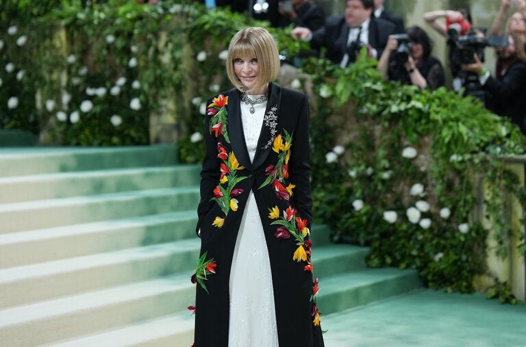 Anna Wintour, the maestro of the Costume Institute gala, arriving at the Met on Monday.