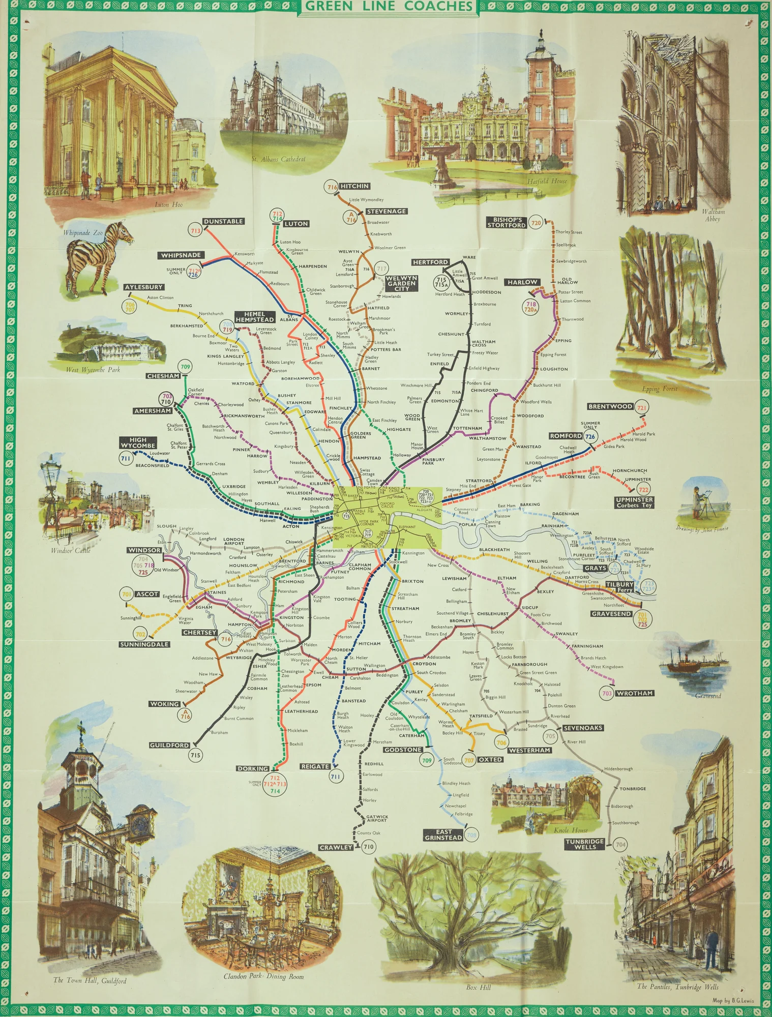 Green Coaches Route Map