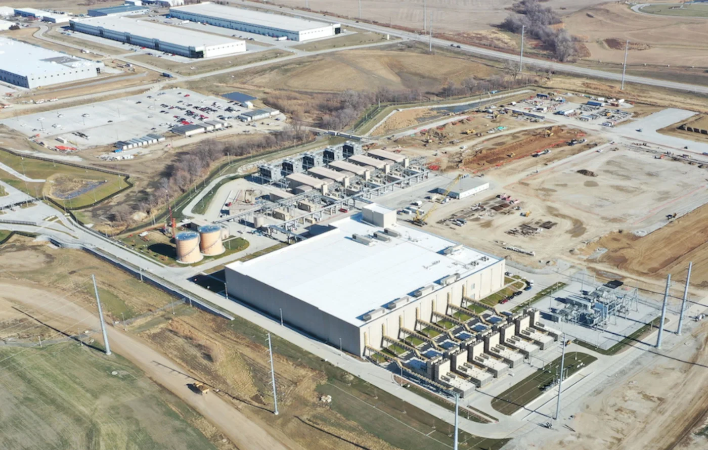 An overhead photo of our new data center in Papillion, Nebraska