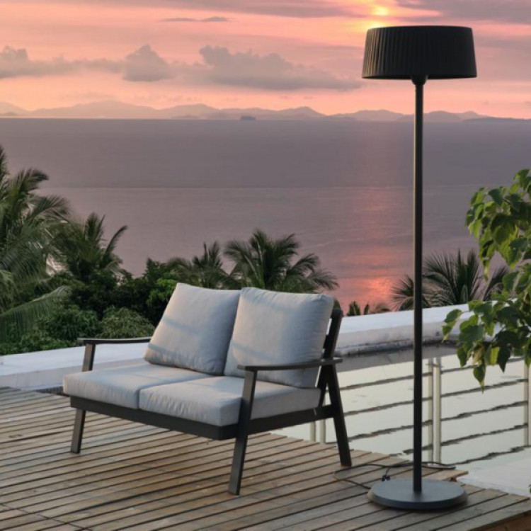This stylish space-saving floor lamp electric heater can be used outdoor and indoor. (Photo: SORS GT UK)