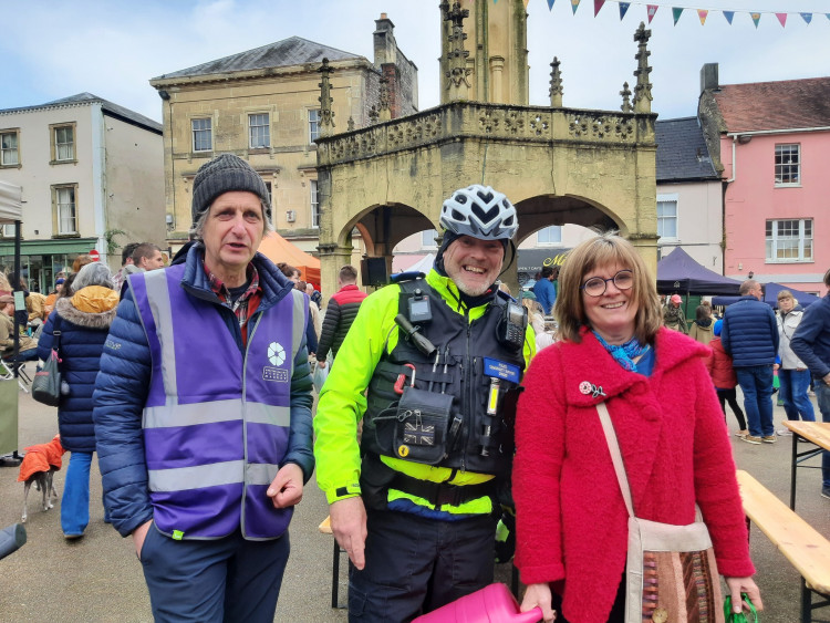 A busy day for Shepton's Sunday Market (photo: Mendip Neighbourhood Policing) 