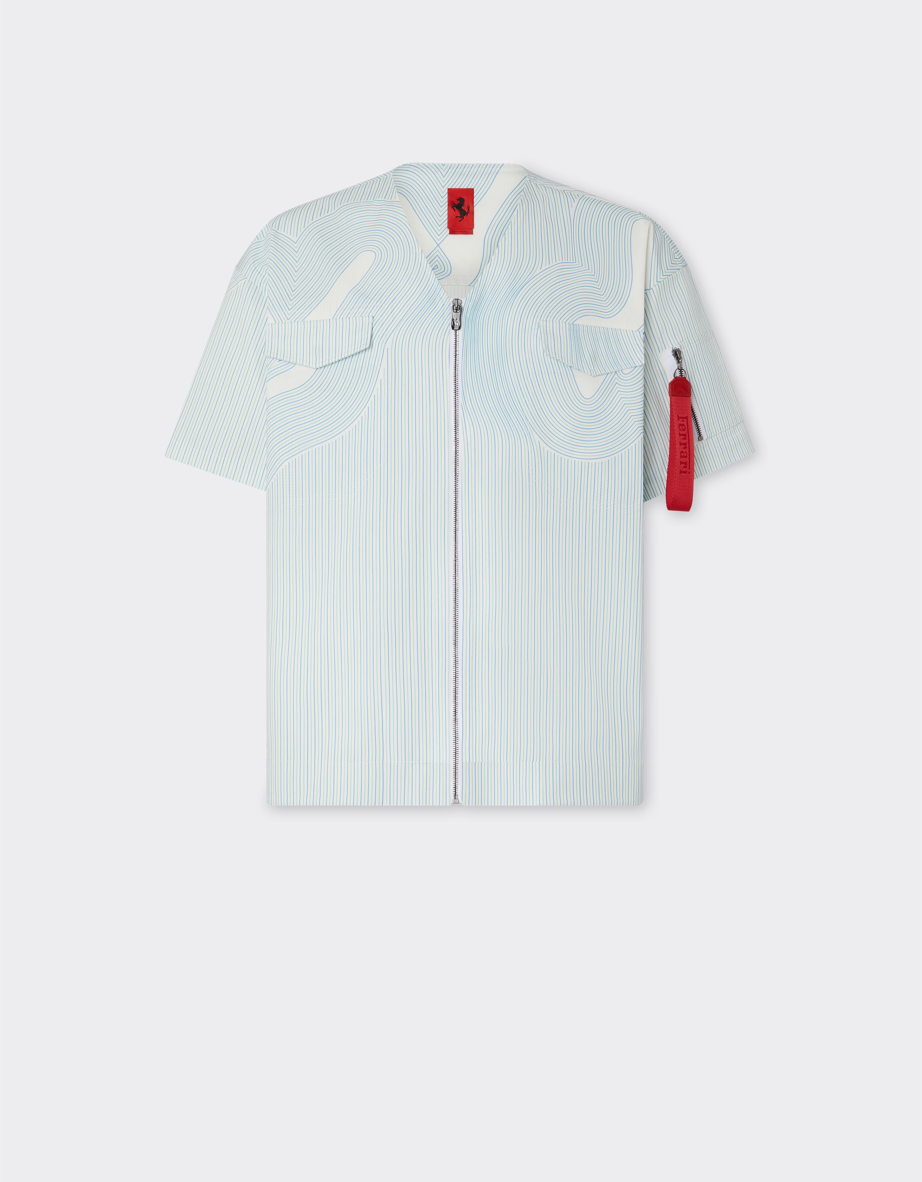 Ferrari Cotton baseball shirt with short sleeves Peony 20330f