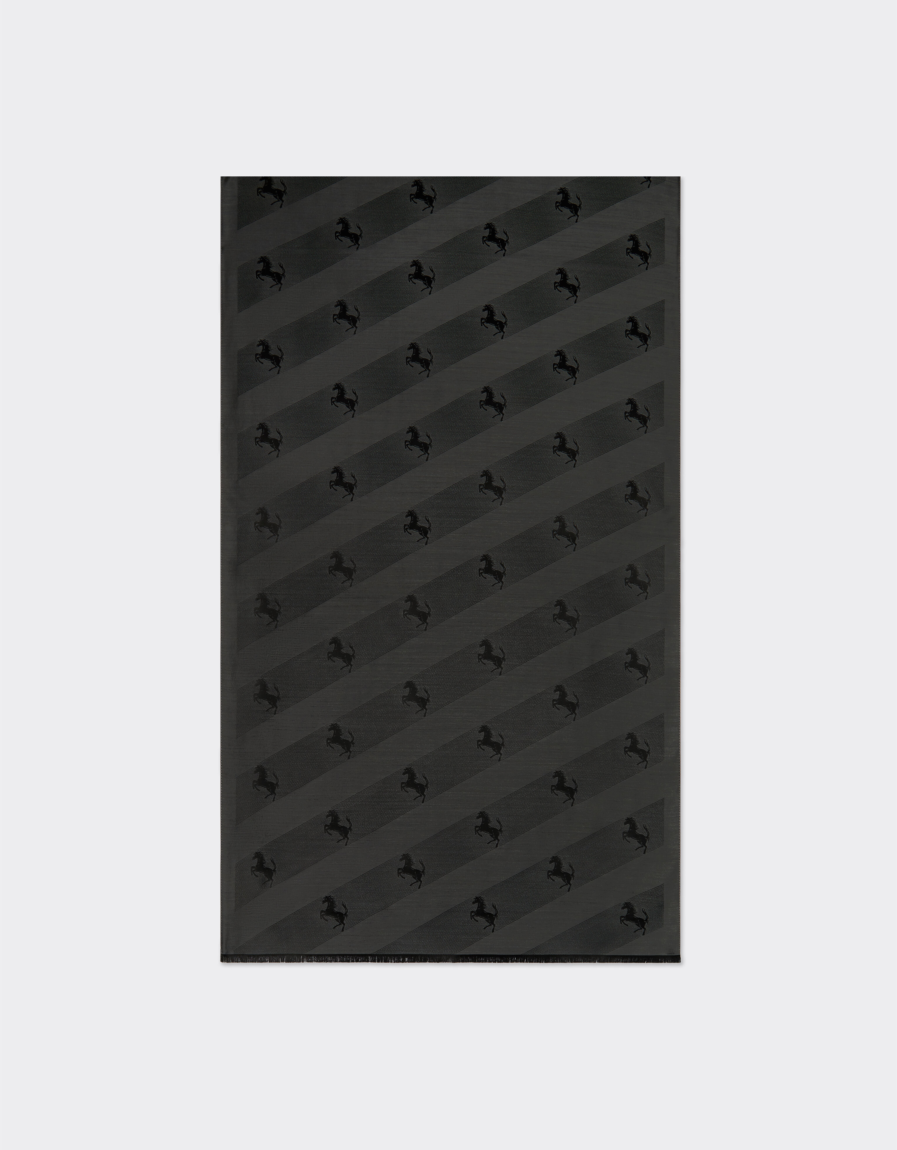 Ferrari Wool and silk scarf with Prancing Horse motif Peony 20330f