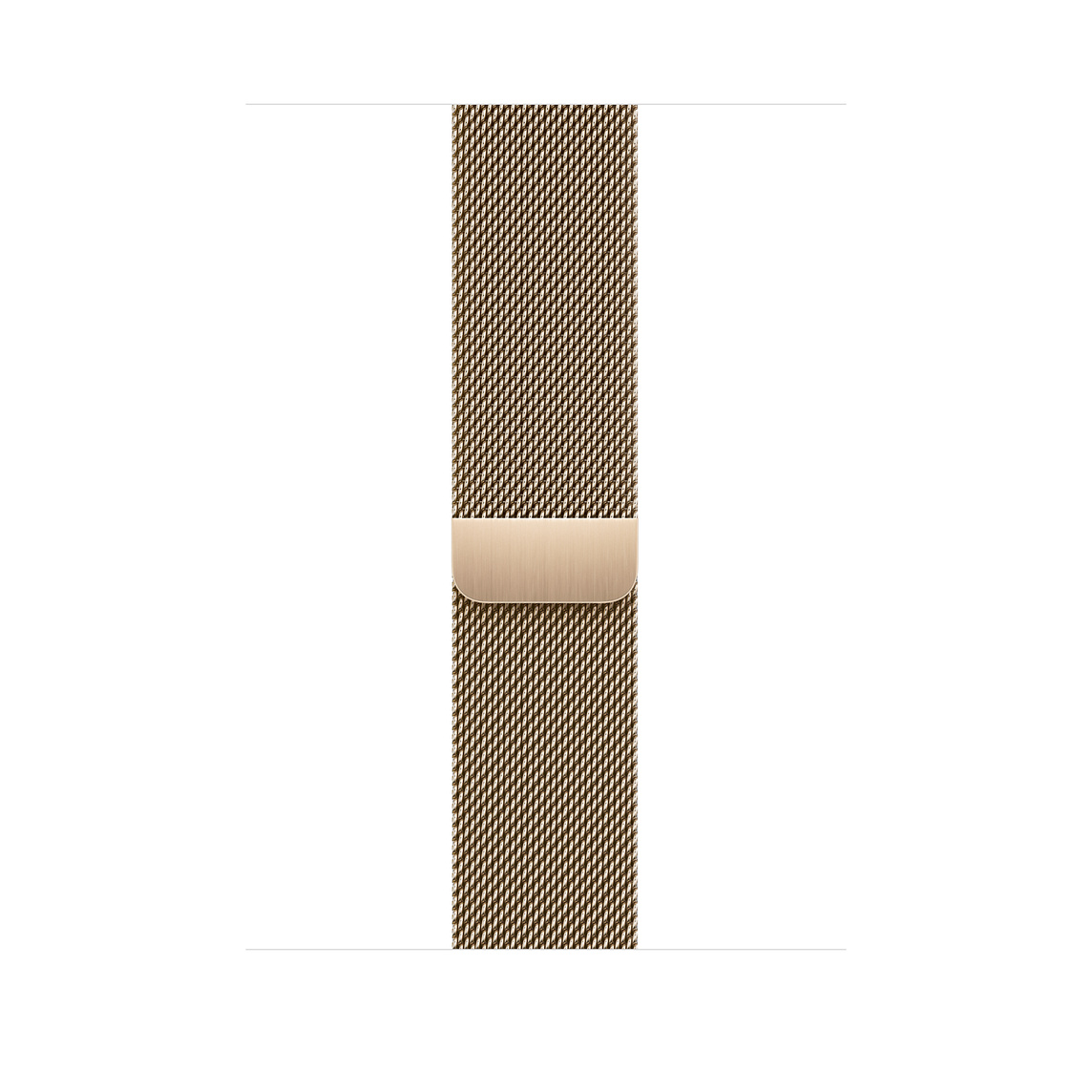 Gold Milanese Loop strap, polished stainless steel mesh with magnetic closure