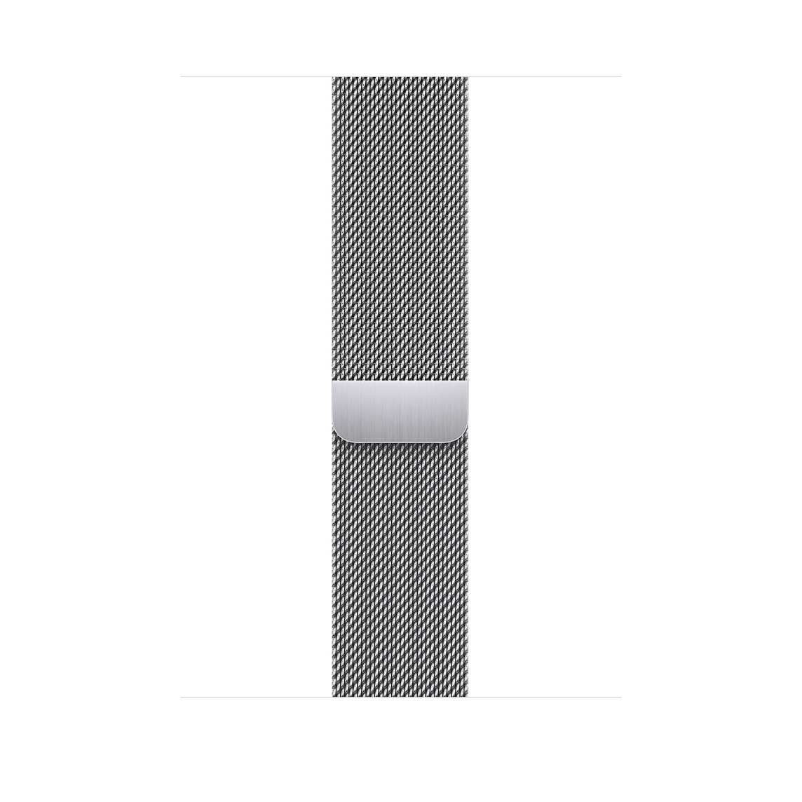 Silver Milanese Loop, polished stainless steel mesh with magnetic closure