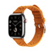 Orange Tricot Single Tour strap, showing Apple Watch face and digital crown.