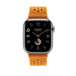 Orange Tricot Single Tour strap, showing Apple Watch face.