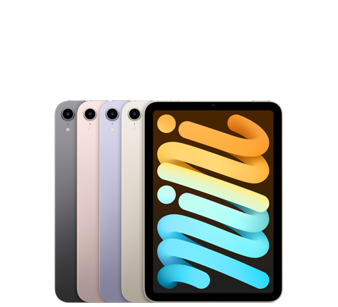Custom iPad mini with personalised text and emojis.
