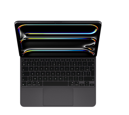 Magic Keyboard pour iPad Pro, noir, rangée de touches de fonction dédiée, touches fléchées en T inversé, trackpad intégré, orientation paysage