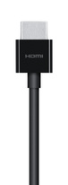 Each HDMI connector is encased in sturdy black plastic and secured to the cable with a strain-relief collar.