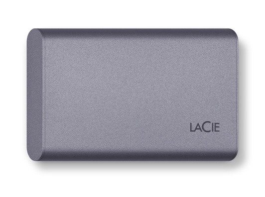 The LaCie 500 gigabyte Mobile SSD Secure USB-C Drive provides high-speed file transfers and activated hardware encryption.