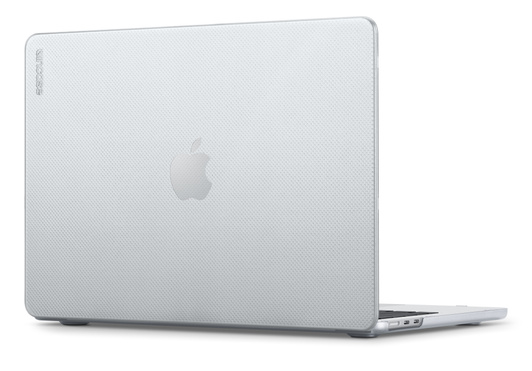 Angled rear view of Incase Hardshell Case for MacBook Air, which offers lightweight form-fitting protection without sacrificing access to ports, lights, and buttons.