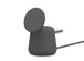 Belkin Boost Charge Pro 2-in-1 Wireless Charging Dock with MagSafe in Charcoal color. MagSafe puck upright.