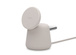 Belkin Boost Charge Pro 2-in-1 Wireless Charging Dock with MagSafe in Sand color. MagSafe puck upright.