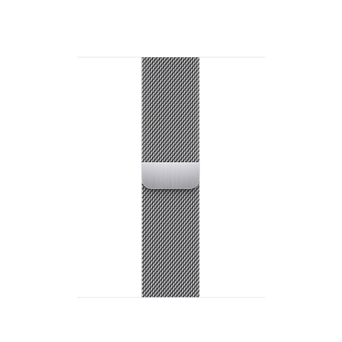 Silver Milanese Loop band, polished stainless steel mesh with magnetic closure