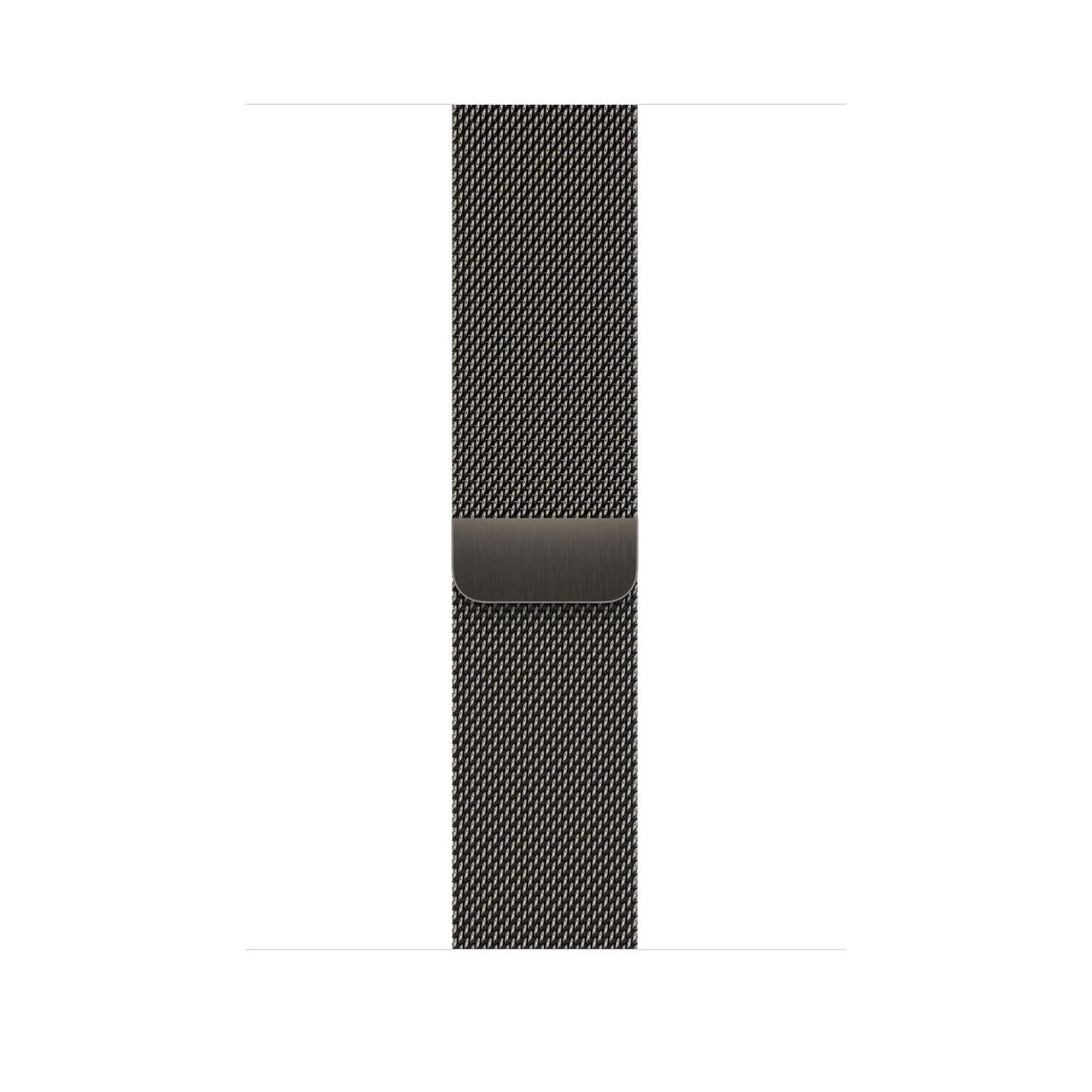 45mm Graphite Milanese Loop is fully magnetic and infinitely adjustable, ensuring a perfect fit.