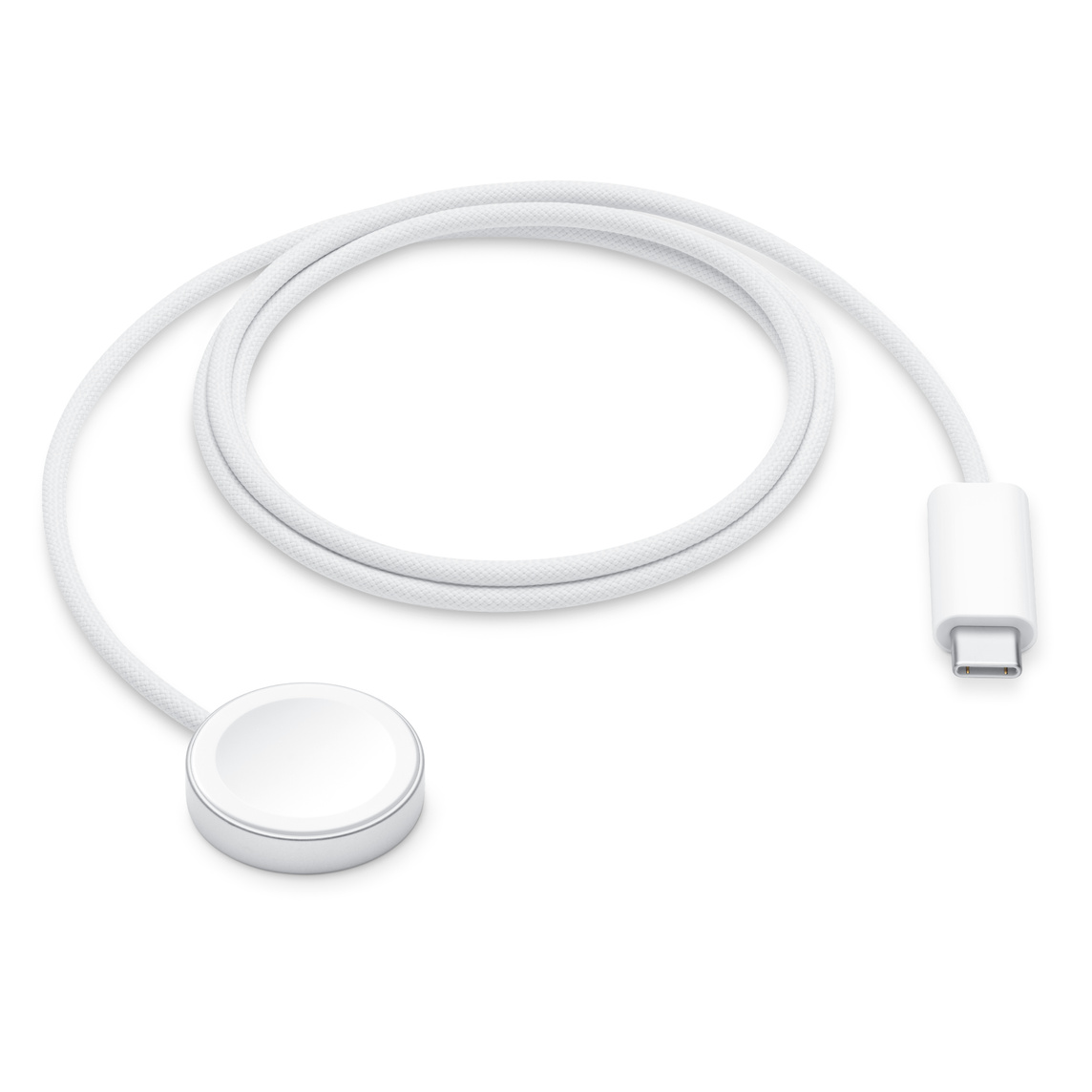 Cabo magnético trançado de um metro para recarga rápida com conector USB-C para Apple Watch