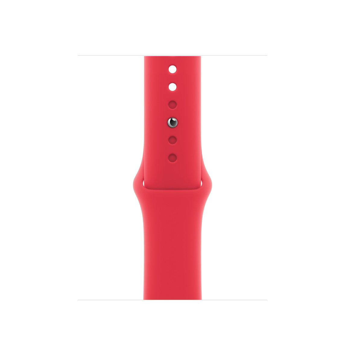 (PRODUCT)Red Sport Band, smooth fluoroelastomer with pin-and-tuck closure