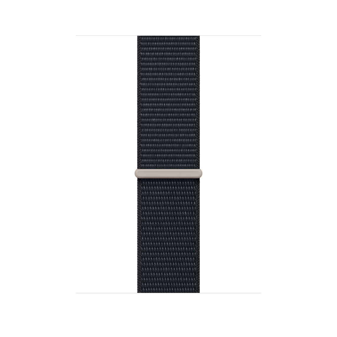 Midnight Sport Loop strap, dark blue woven nylon with light blue and brown stripes, hook-and-loop fastener