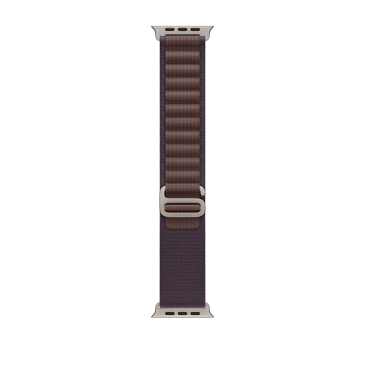 Indigo Alpine Loop strap, two-layer woven textile with loops and titanium G-hook closure
