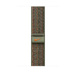 Sequoia (dark green) and Orange Sport Loop band, woven nylon with Nike swoosh, hook-and-loop fastener