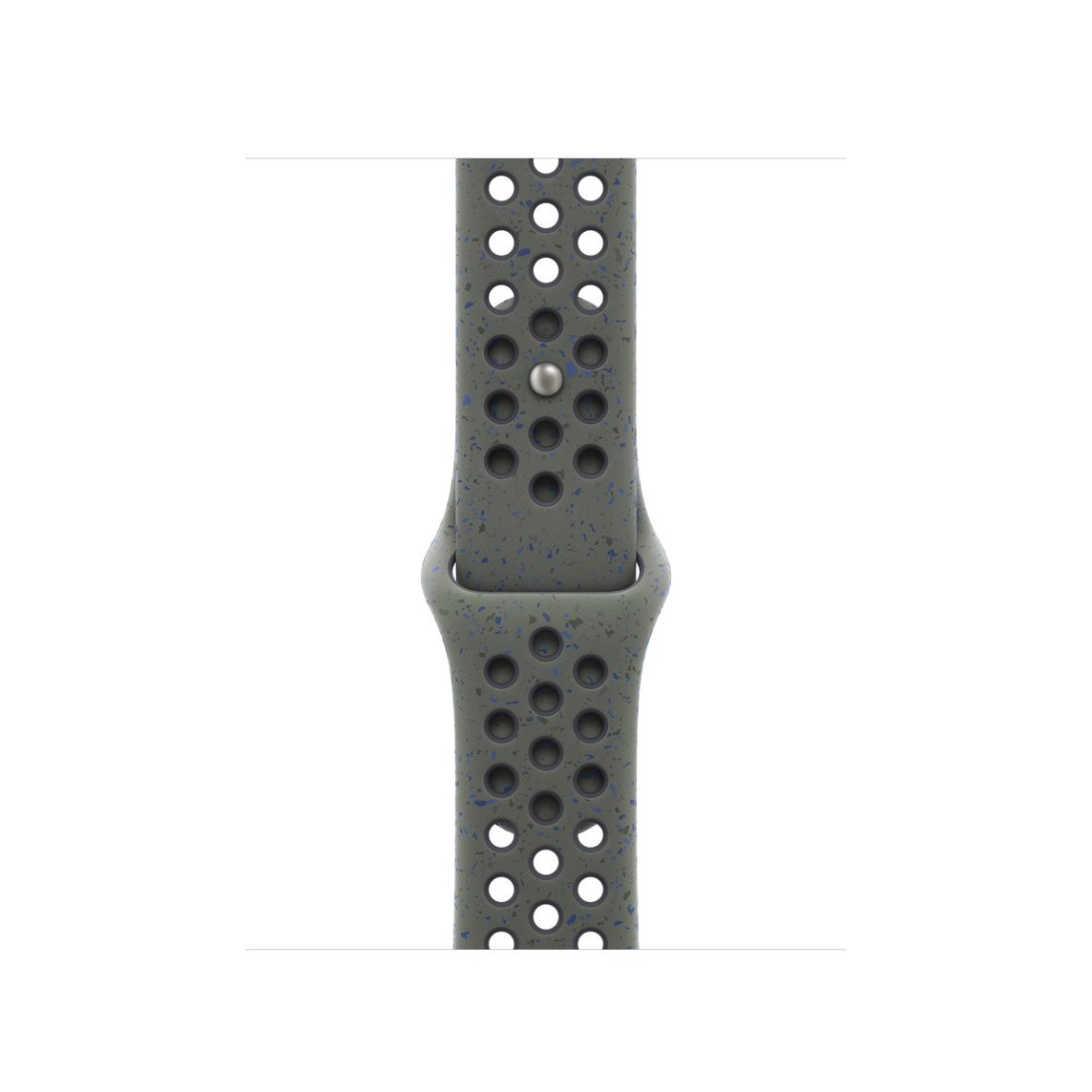 Cargo Khaki (dark green) Nike Sport Band, smooth fluoroelastomer with perforations for breathability and pin-and-tuck closure