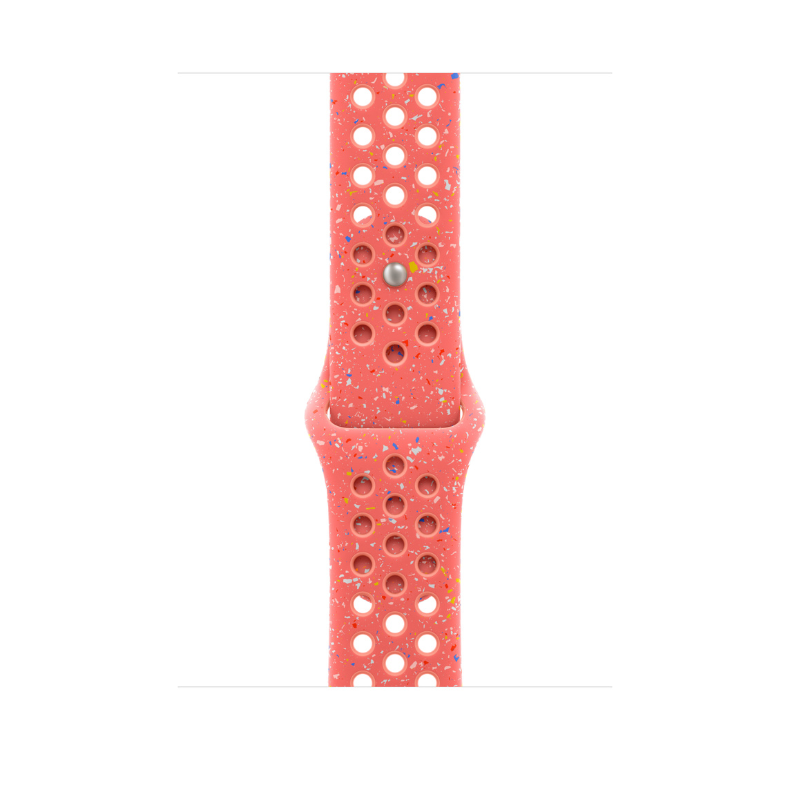 Magic Ember (orange) Nike Sport Band, smooth fluoroelastomer with perforations for breathability and pin-and-tuck closure