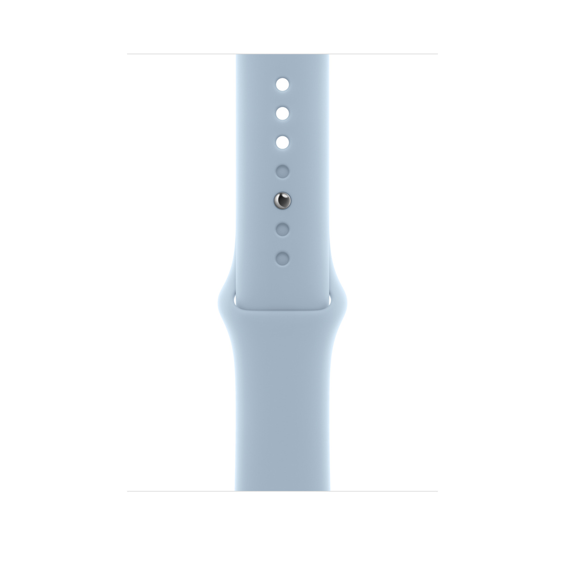 Bracelet sport bleu clair, fluoroélastomère doux avec fermoir à clou et passant