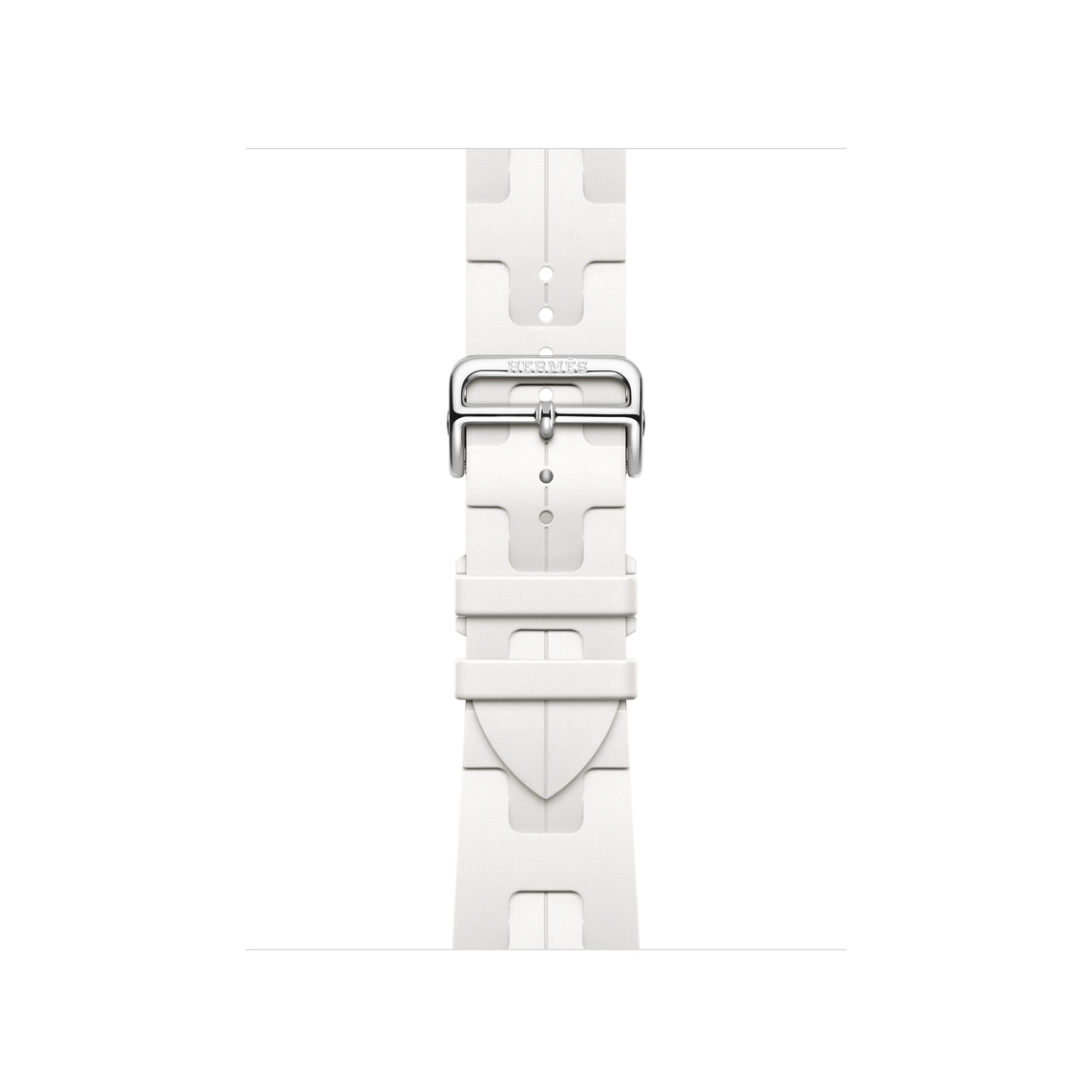 Blanc (white) Kilim Single Tour band, woven textile with silver stainless steel buckle