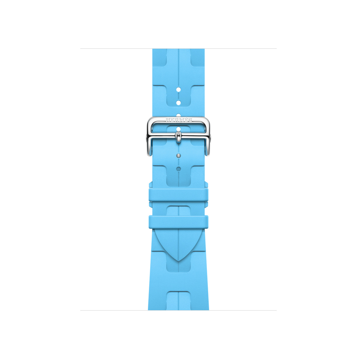 Bleu Céleste (blue) Single Tour band, woven textile with silver stainless steel buckle
