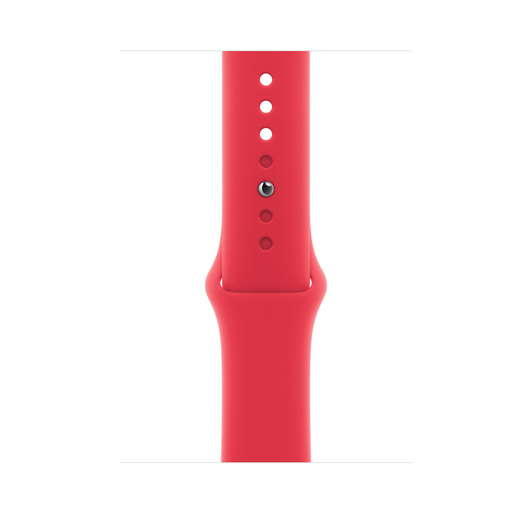 (PRODUCT)Red Sport Band, smooth fluoroelastomer with pin-and-tuck closure