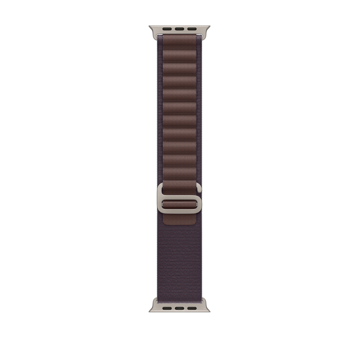 靛青色高山錶環，展示雙層織紋布料搭配錶環與鈦金屬 G 型環錶扣。