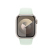 Dây Đeo Thể Thao Màu Bạc Hà Nhạt cho thấy Apple Watch với vỏ 41mm và Digital Crown.