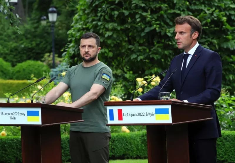 In early June, leaders of prominent European countries, including French President Emmanuel Macron, came to Kyiv for a meeting with Volodymyr Zelensky