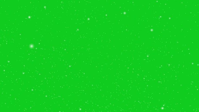 Slow falling snow on the green screen video, 4K animation background