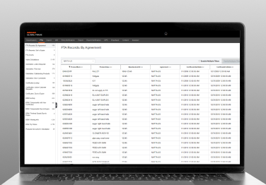 ONESOURCE Free Trade Agreement Management screenshot